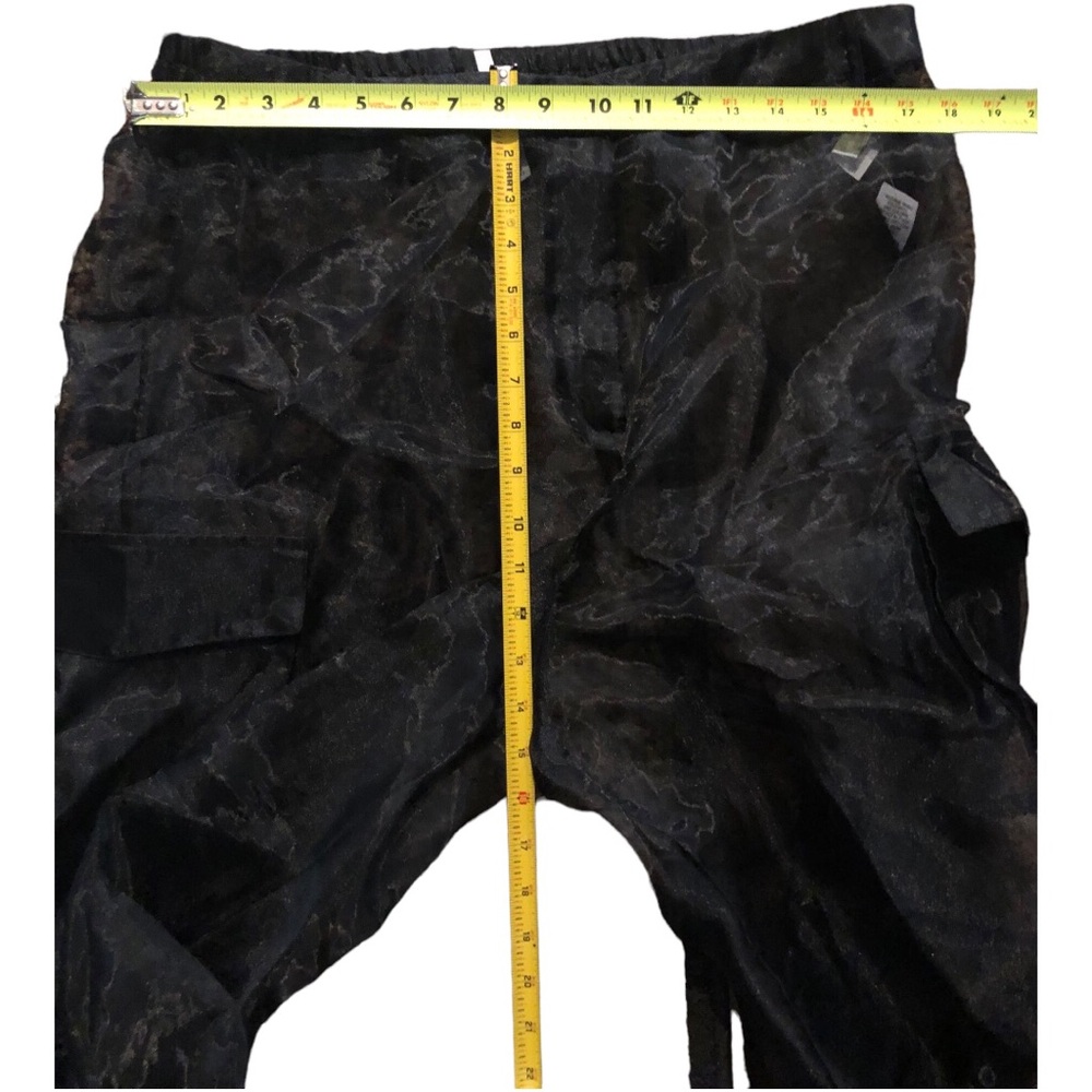 Sheer Black Cargo Harem Pants - Picture 16 of 16